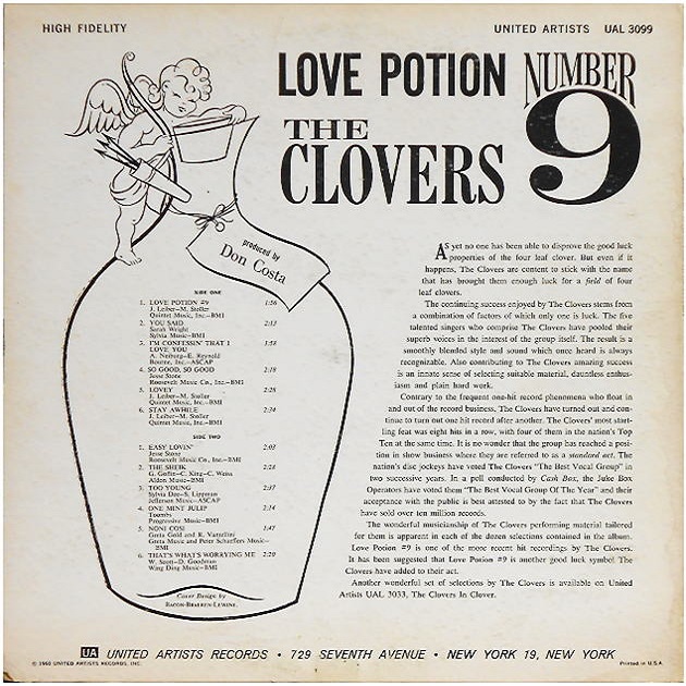 UAL-3099 - Love Potion Number 9 Back Cover