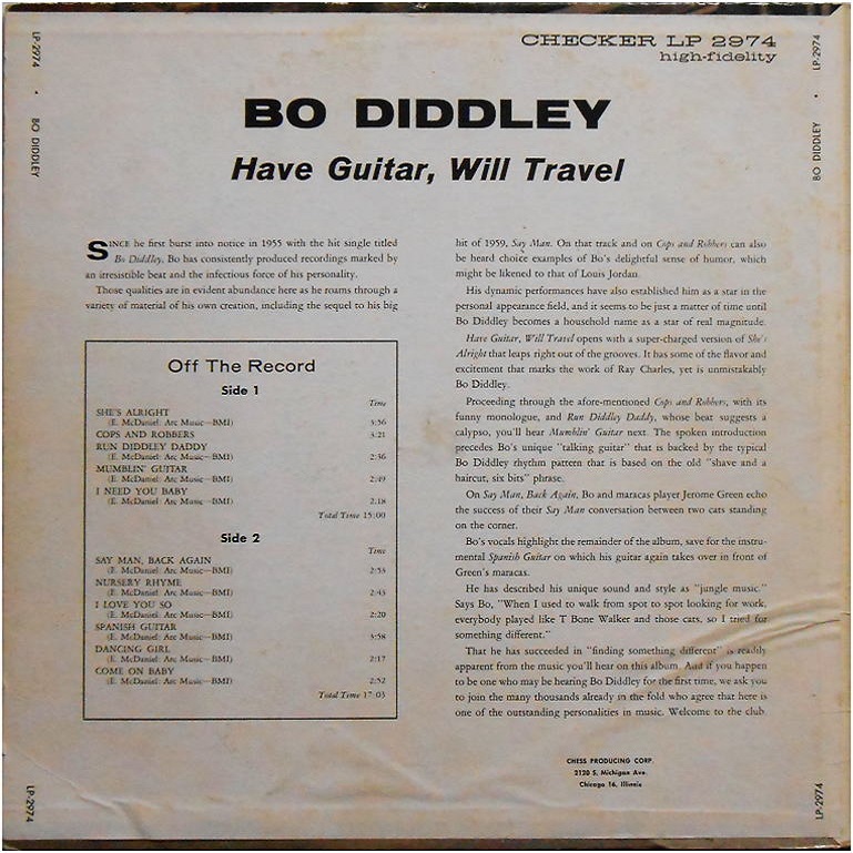 LP-2974 - Have Guitar Will Travel Back Cover