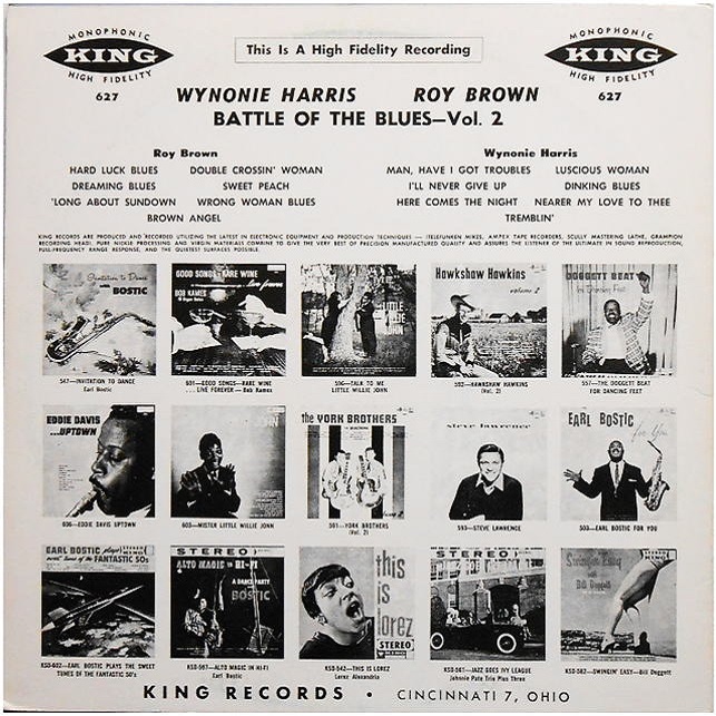 King 627 - Battle Of The Blues Volume 2 Back Cover