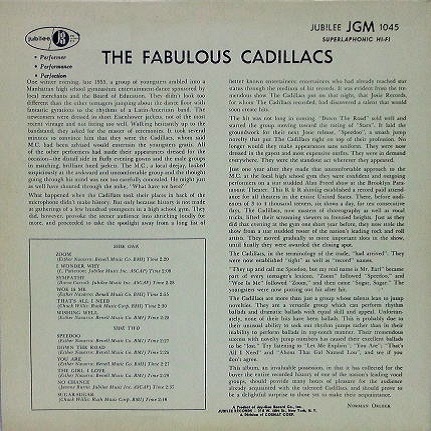 JGM-1045 - The Fabulous Cadillacs Back Cover