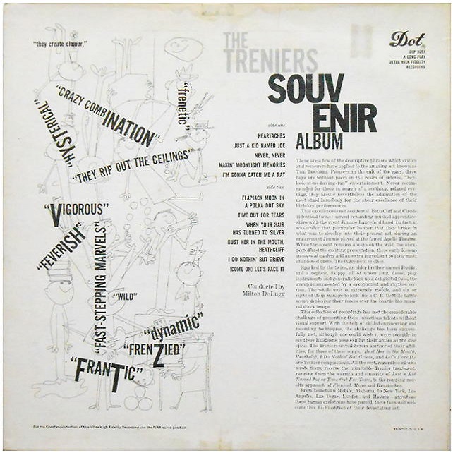 DLP-3257 - The Treniers Souvenir Album Back Cover