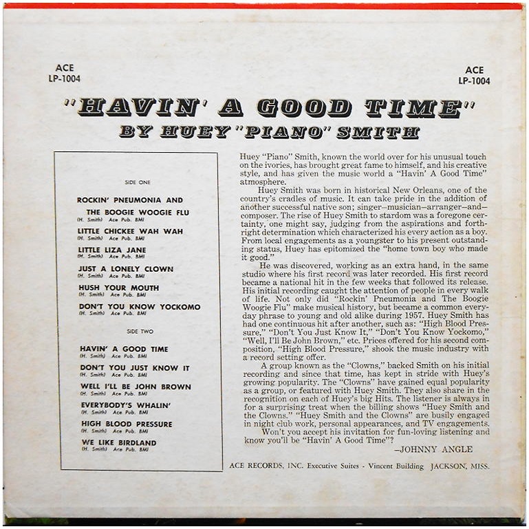 LP 1004 - Having A Good Time Back Cover