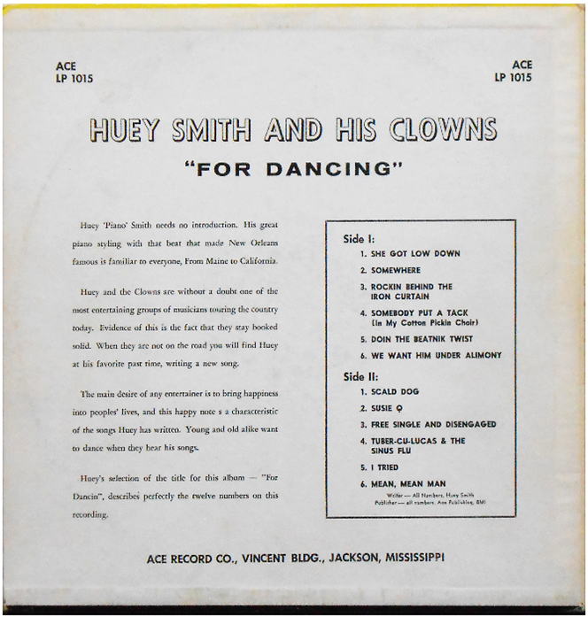 LP 1015 - For Dancing Back Cover