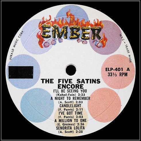 ELP-401 - The Five Satins Encore Volume 2 Side 1
