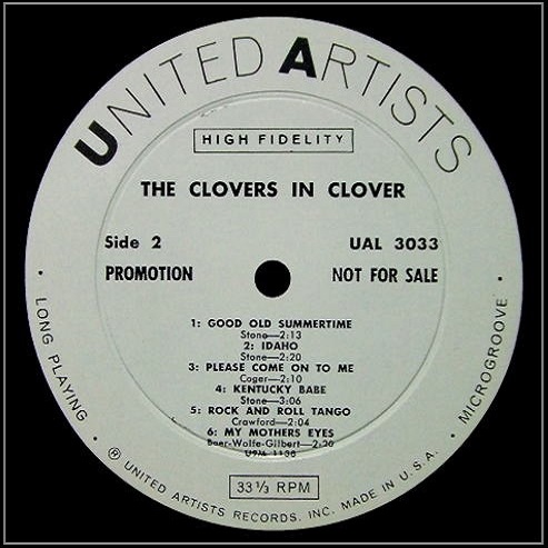 UAL-3033 - The Clovers In Clover Side 2