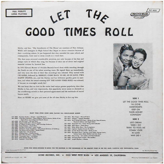 SLP-4023 - Let The Good Times Roll Back Cover