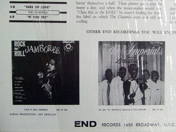 LP-301 - The Chantels Back Cover