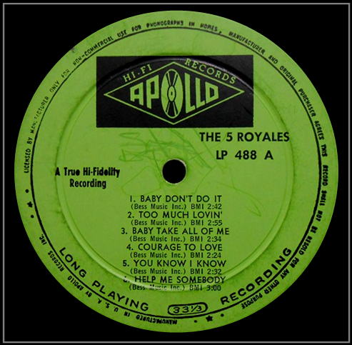 LP-488 - The Rockin' 5 Royales Side A