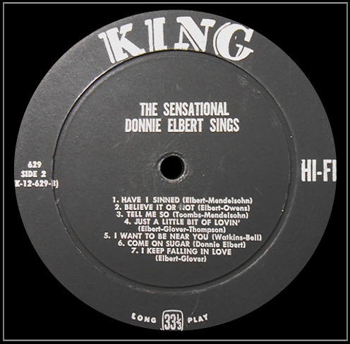 King 629 - The Sensational Donnie Elbert Sings Side 2