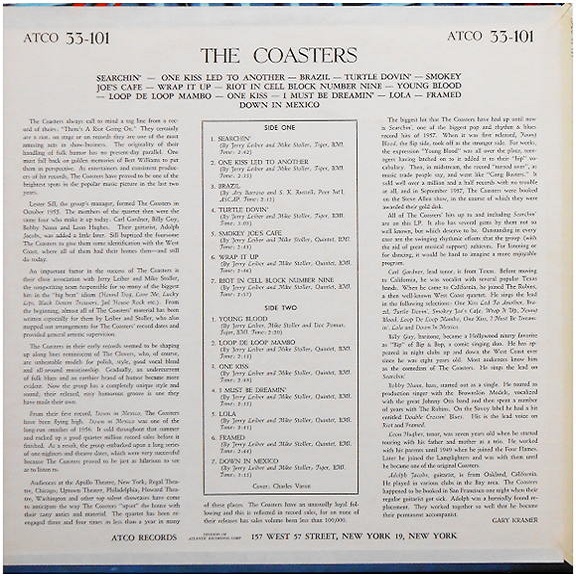 Atco 33-101 - The Coasters Back Cover
