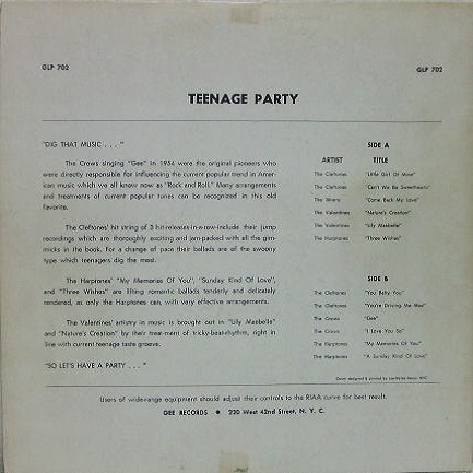 GLP-702 - Teenage Party Back Cover